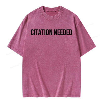 Pagewings Citation Needed Unisex Washed T-shirt
