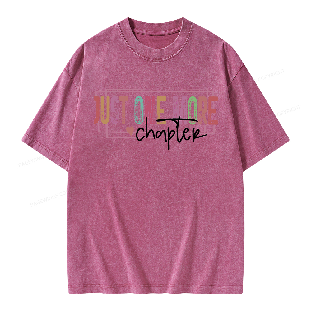 Pagewings Just One More Chapter Unisex Washed T-shirt