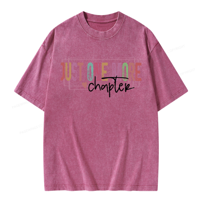 Pagewings Just One More Chapter Unisex Washed T-shirt