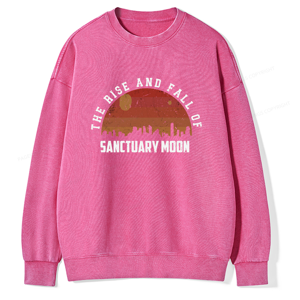 Pagewings Sanctuary Moon Vintage Unisex Washed Sweatshirt