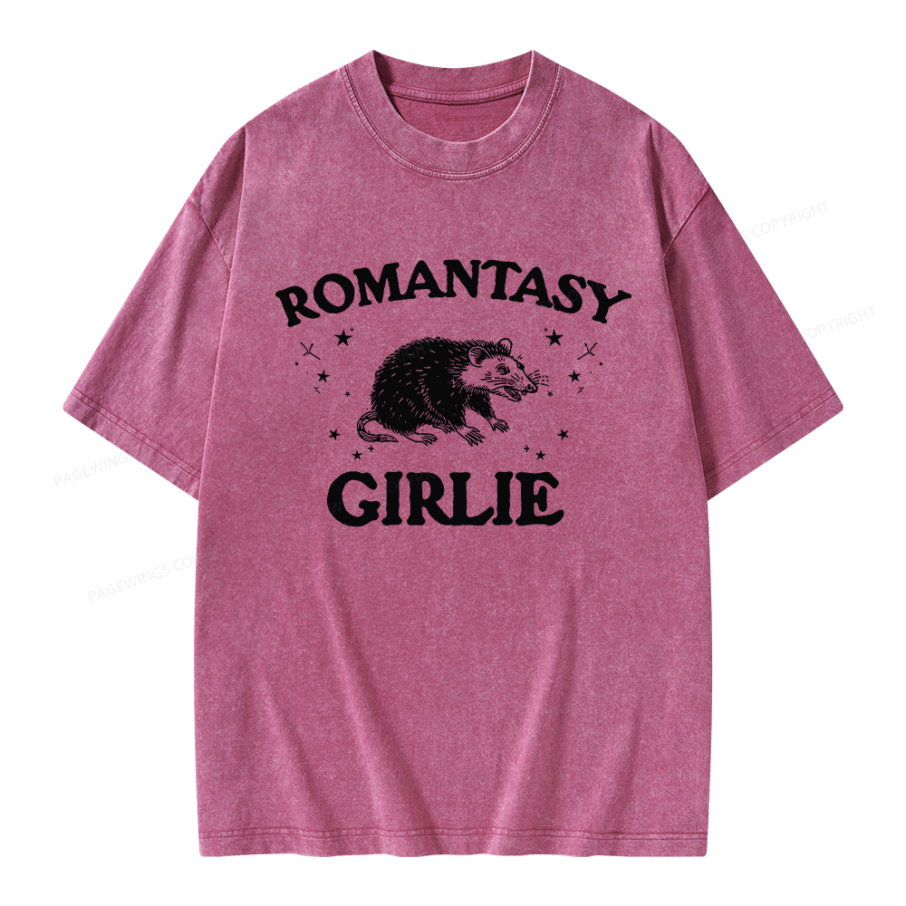 Pagewings Romantasy Girlie Unisex Washed T-shirt