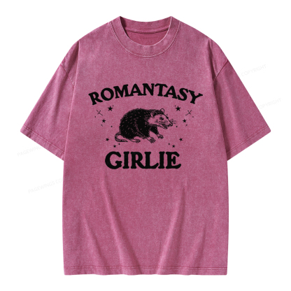 Pagewings Romantasy Girlie Unisex Washed T-shirt