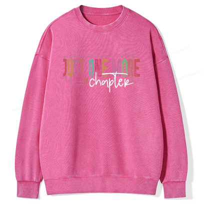 Pagewings Just One More Chapter Unisex Washed Sweatshirt
