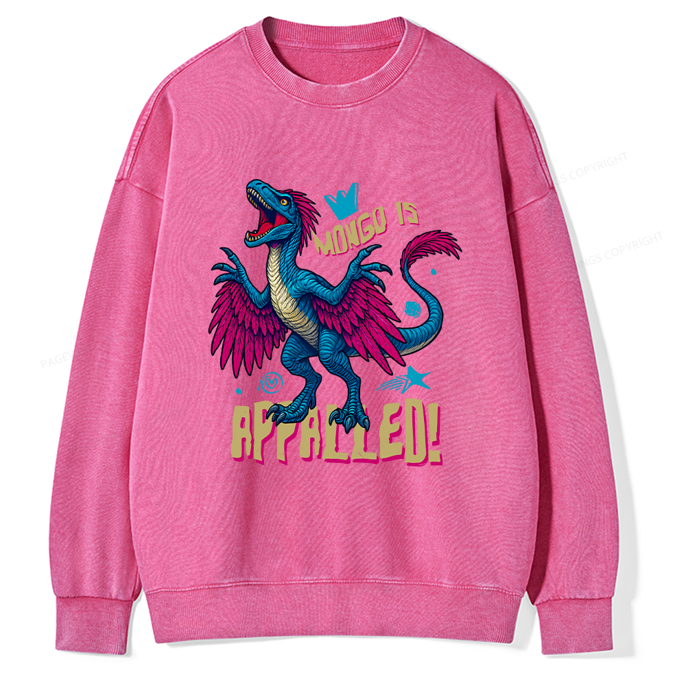 Pagewings Mongo is Appalled Unisex Washed Sweatshirt