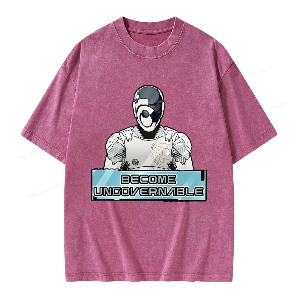 Pagewings Become Ungovernable Unisex Washed T-shirt