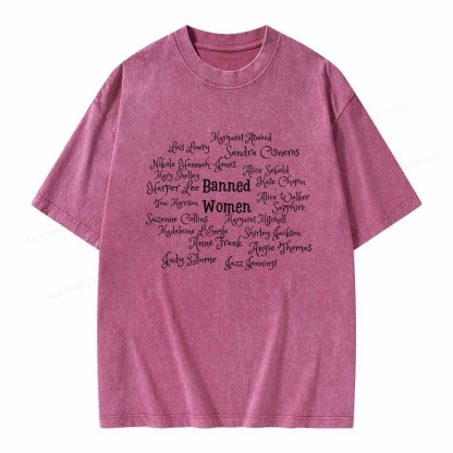 Pagewings Banned books Unisex Washed T-shirt
