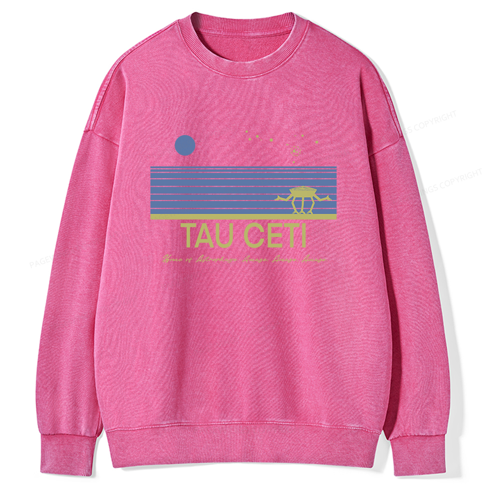 Pagewings Tau Ceti Unisex Washed Sweatshirt