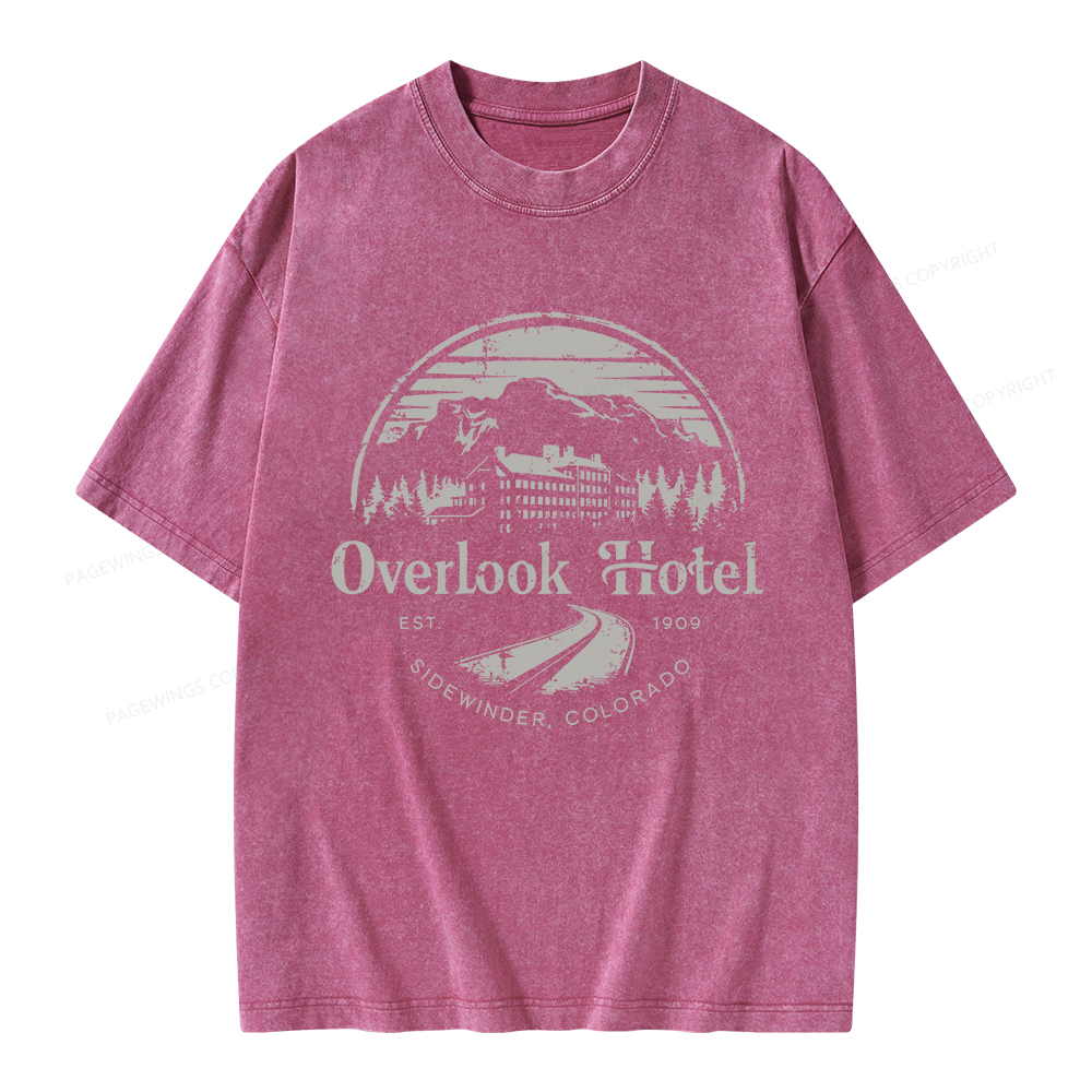 Pagewings Overlook Hotel  Unisex Washed T-shirt