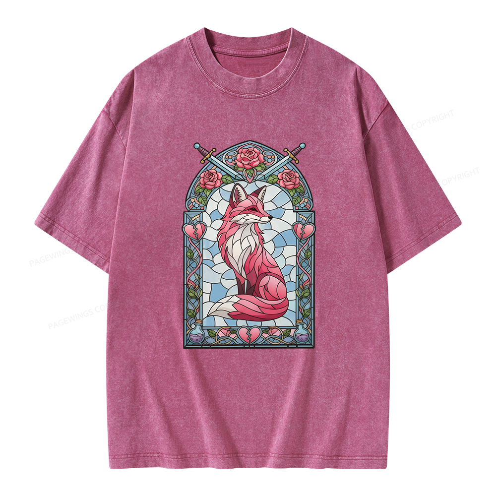 Pagewings Evangeline Fox Unisex Washed T-shirt