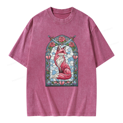 Pagewings Evangeline Fox Unisex Washed T-shirt