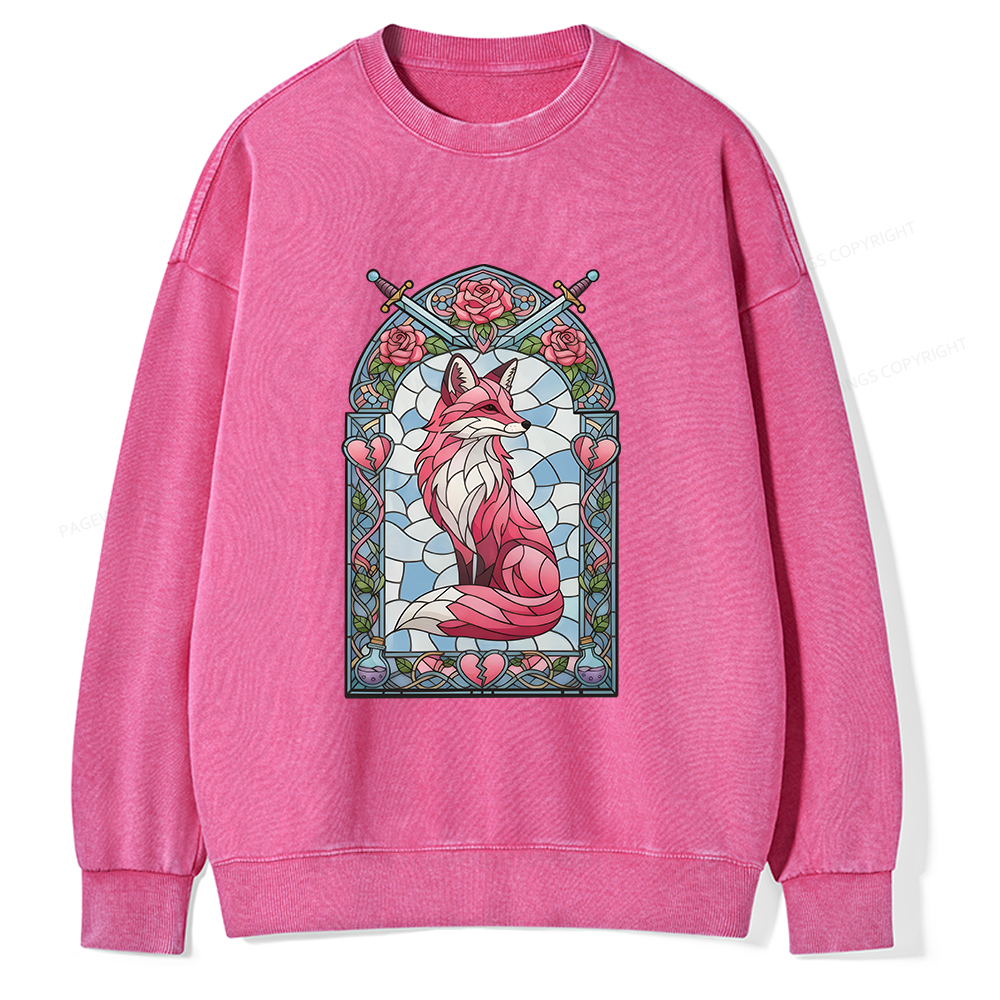 Pagewings Evangeline Fox Unisex Washed Sweatshirt
