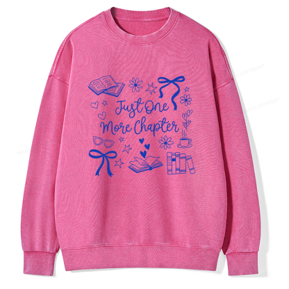 Pagewings Just one More Chapter Unisex Washed Sweatshirt