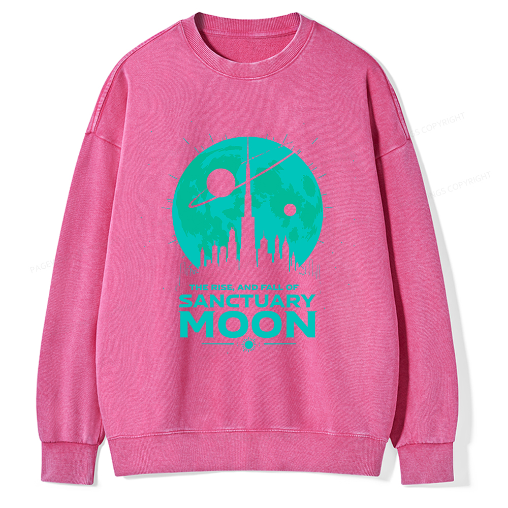 Pagewings Sanctuary Moon Unisex Washed Sweatshirt