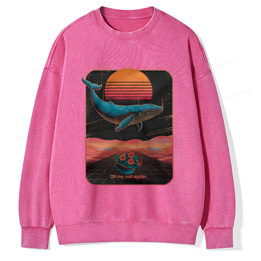 Pagewings Oh No Not Again Unisex Washed Sweatshirt