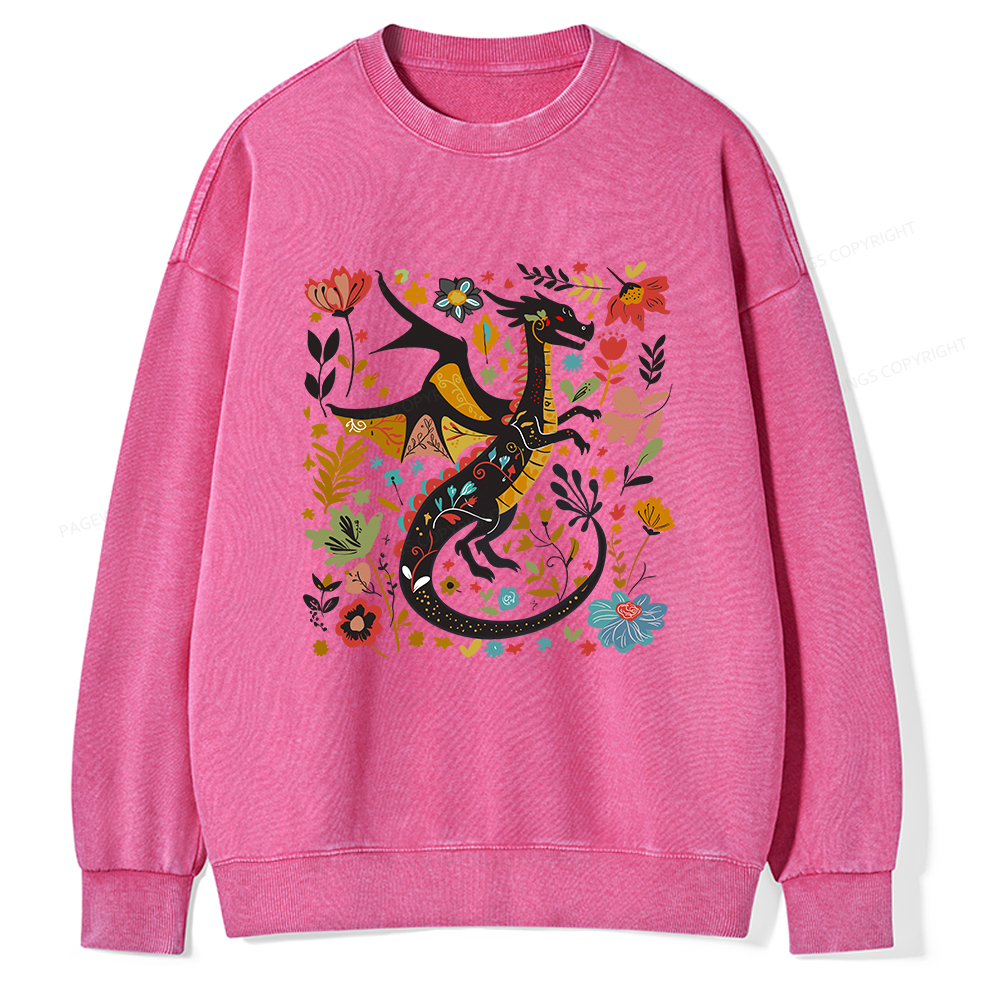 Pagewings Fantasy Reader Unisex Washed Sweatshirt