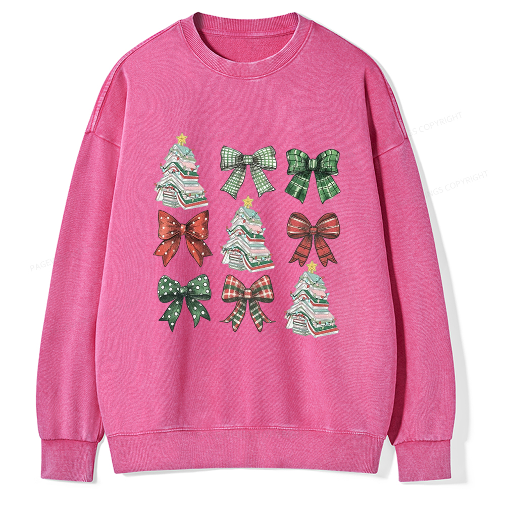 Pagewings Booked for Christmas Unisex Washed Sweatshirt