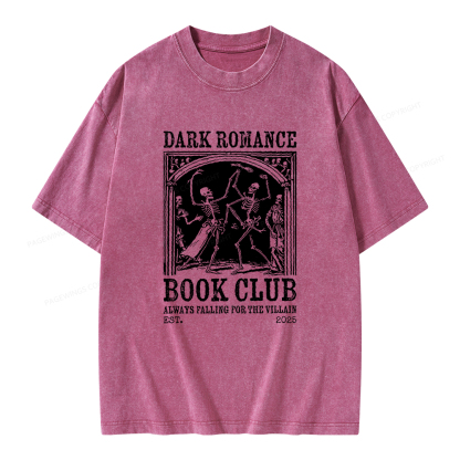 Pagewings Dark Romance Book Club Unisex Washed T-shirt