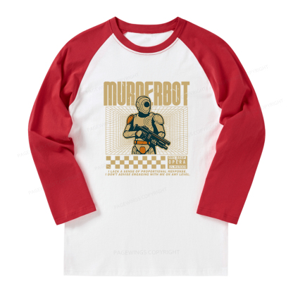 Pagewings Murderbot Long Sleeve Raglan T-shirt