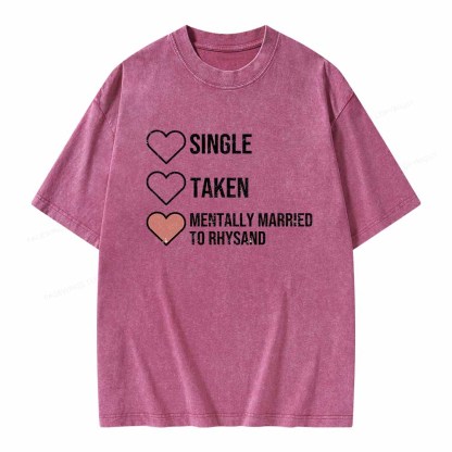 Pagewings Mentally Married To Rhysand  Unisex Washed T-shirt