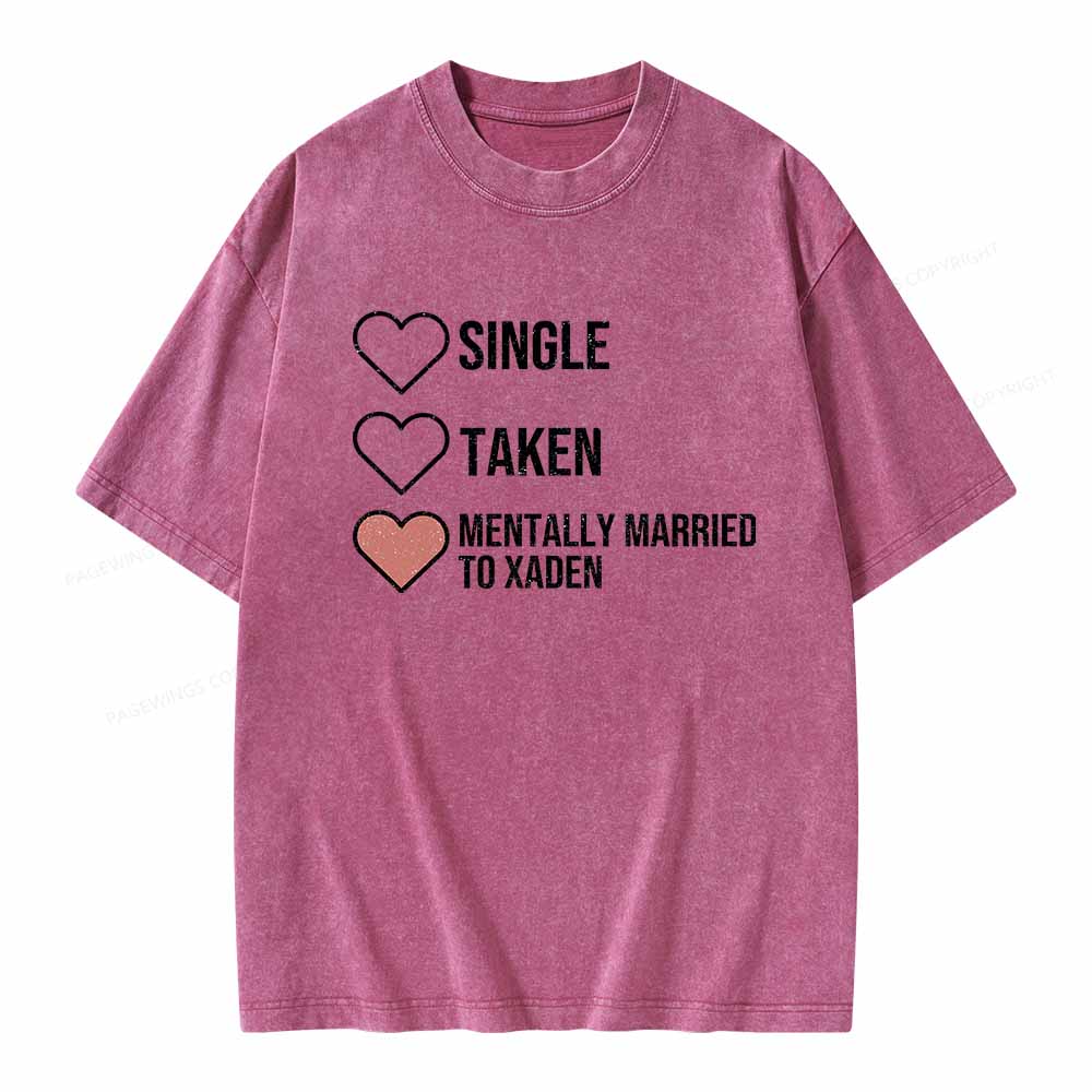 Pagewings Mentally Married To Xaden  Unisex Washed T-shirt