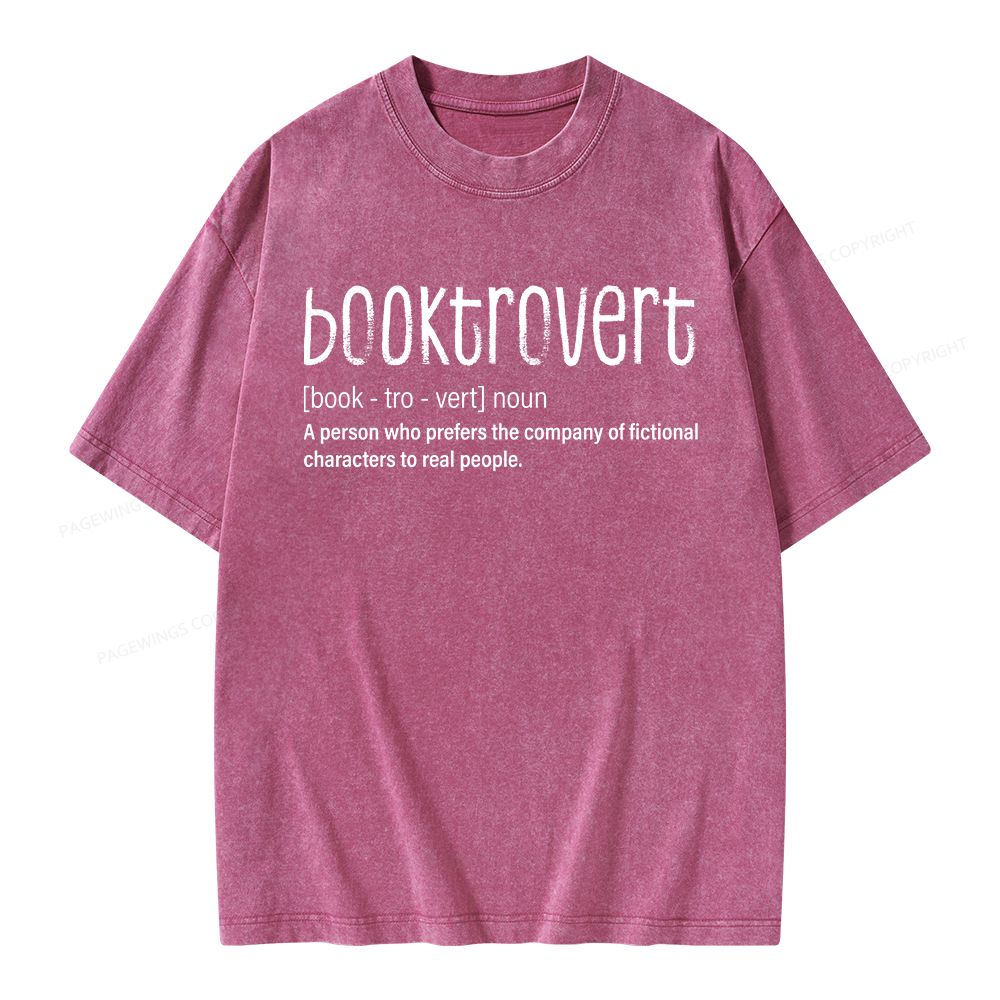 Pagewings Booktrovert Unisex Washed T-shirt