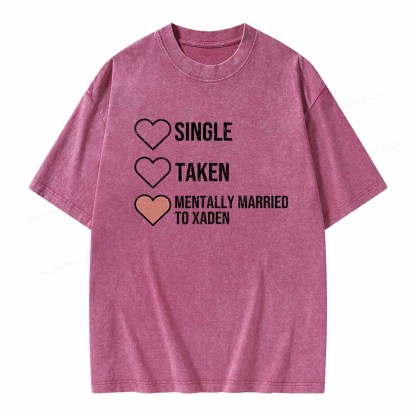 Pagewings Mentally Married To Xaden  Unisex Washed T-shirt