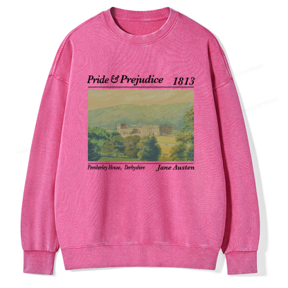 Pagewings Pemberley House Unisex Washed Sweatshirt