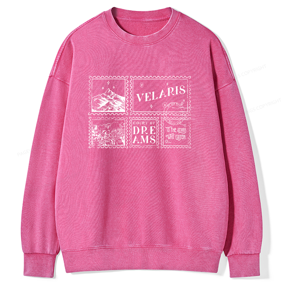 Pagewings Velaris Acotar Unisex Washed Sweatshirt