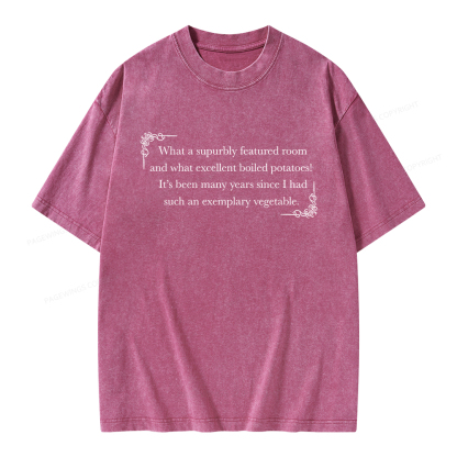 Pagewings Excellent Boiled Potatoes Unisex Washed T-shirt