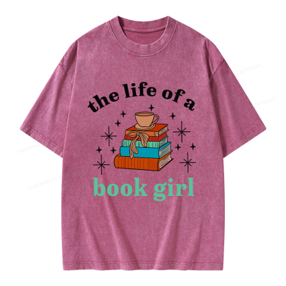 Pagewings The Life of a Book Girl Unisex Washed T-shirt
