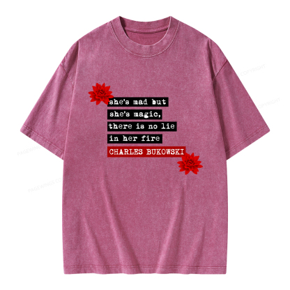 Pagewings She's Mad But Magic Unisex Washed T-shirt