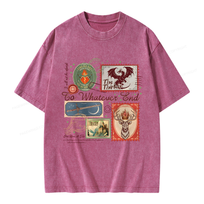 Pagewings Book Lover Stamps Unisex Washed T-shirt