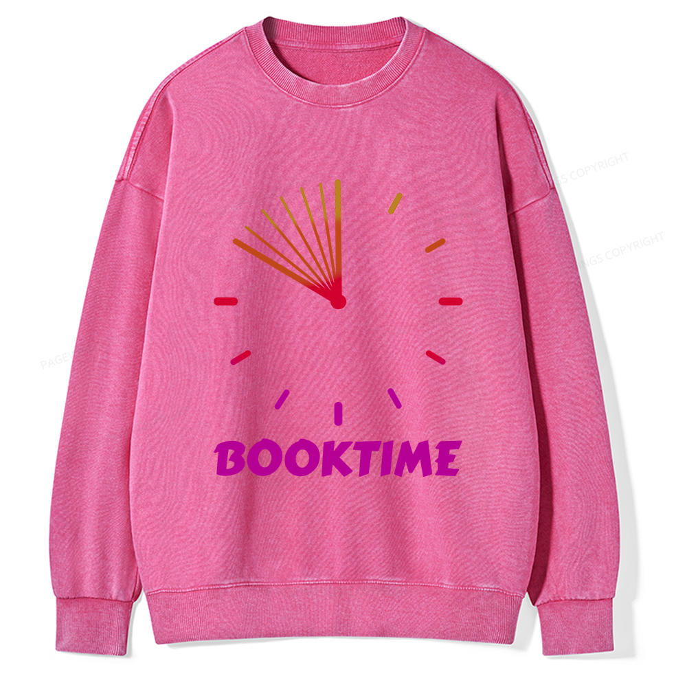 Pagewings Booktime Unisex Washed Sweatshirt
