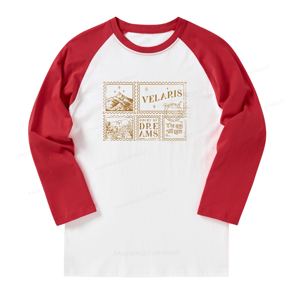 Pagewings Velaris Acotar Long Sleeve Raglan T-shirt