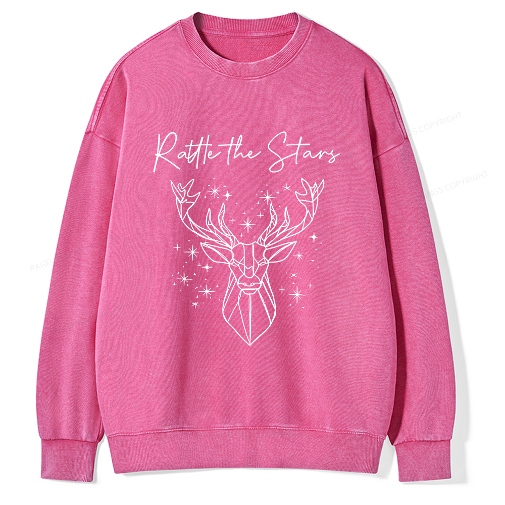 Pagewings Rattle the Stars Unisex Washed Sweatshirt
