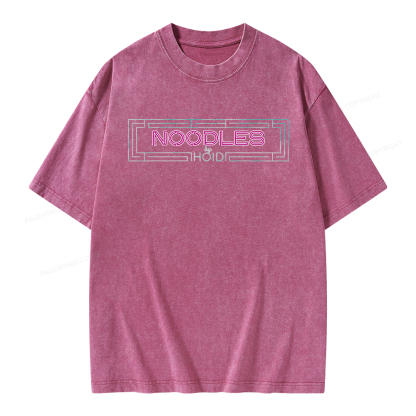 Pagewings Fantasy Book Noodles Unisex Washed T-shirt