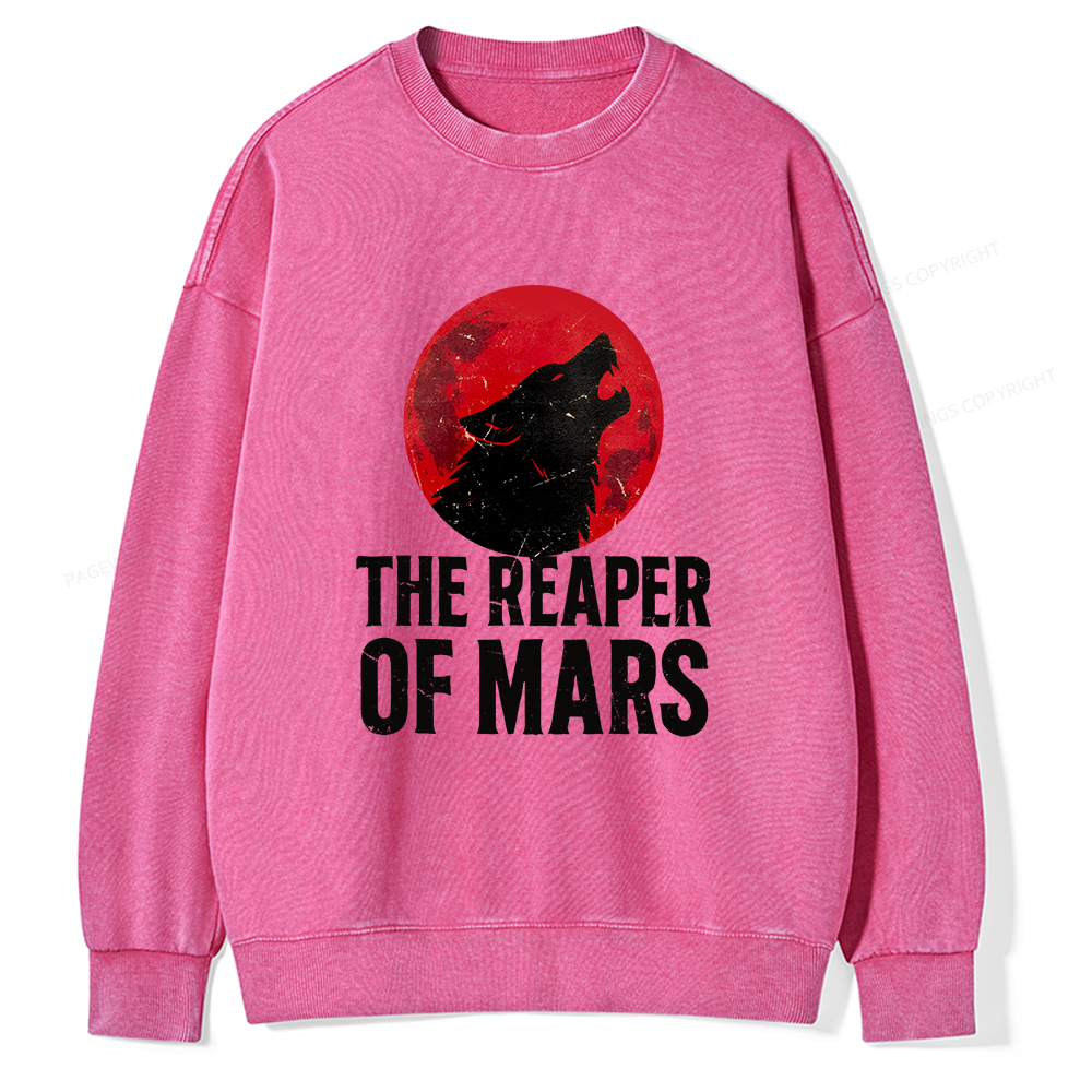 Pagewings The Reaper of Mars Unisex Washed Sweatshirt