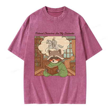 Pagewings Fictional Characters Are My Soulmates Unisex Washed T-shirt
