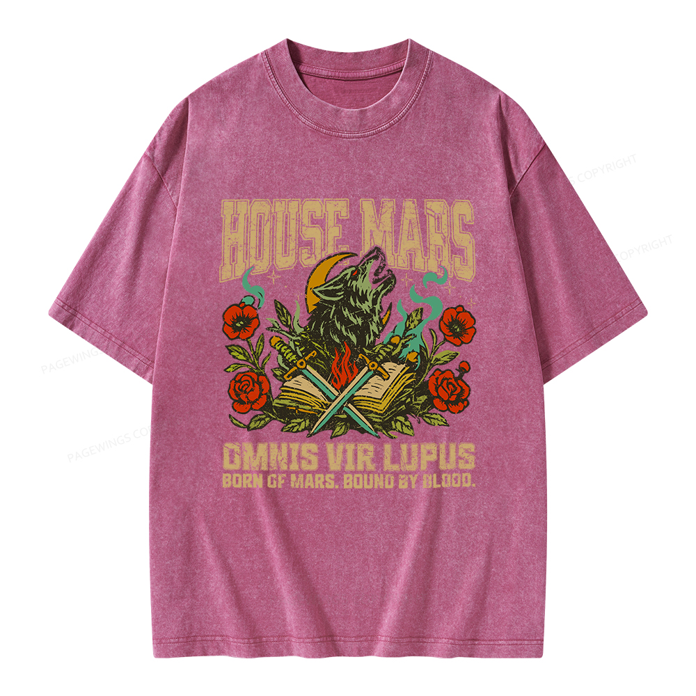 Pagewings House Mars Unisex Washed T-shirt