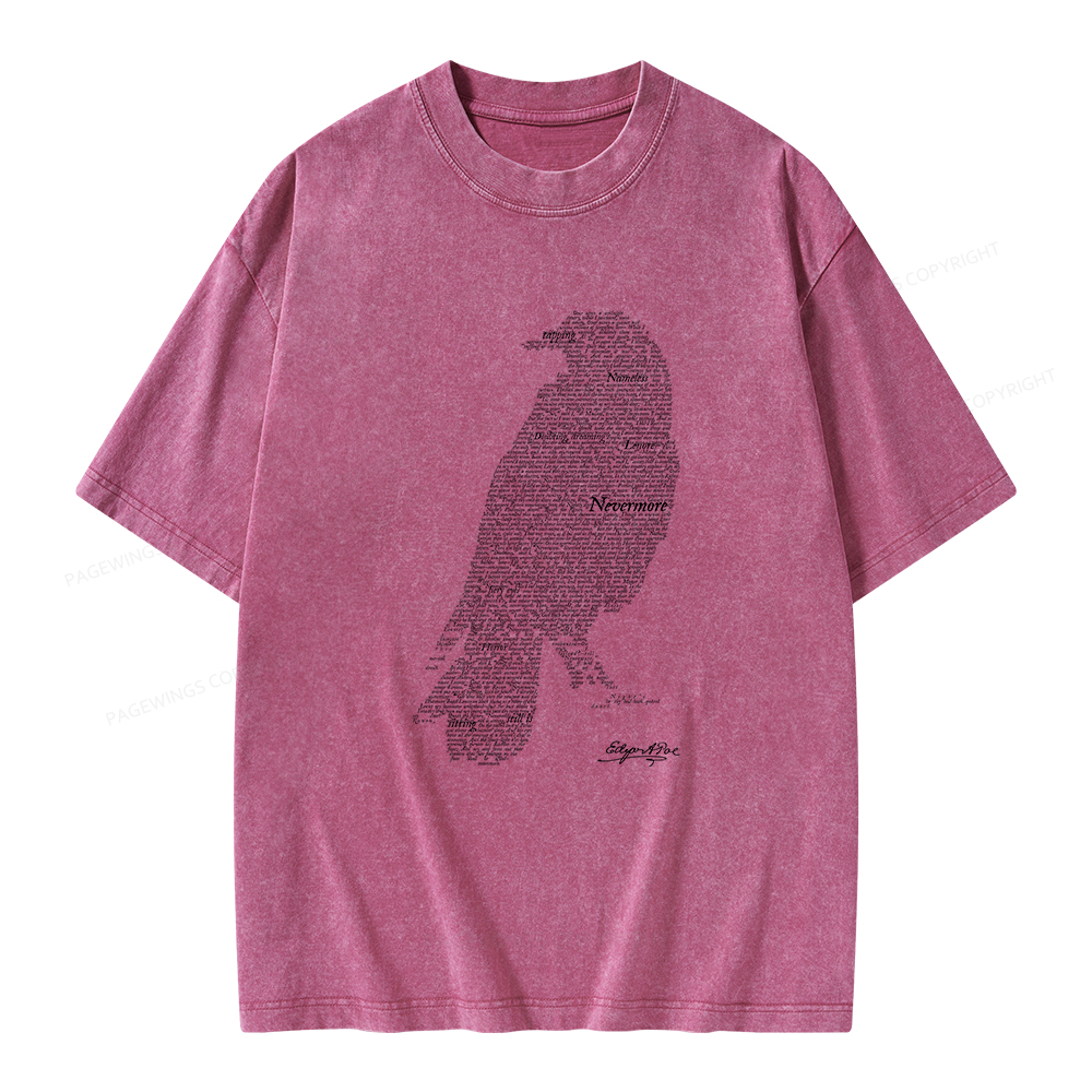 Pagewings The Raven Unisex Washed T-shirt