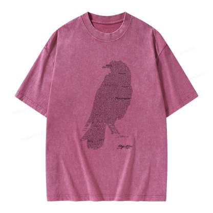 Pagewings The Raven Unisex Washed T-shirt