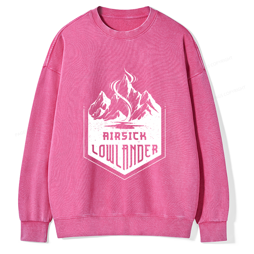 Pagewings Airsick Lowlander Unisex Washed Sweatshirt