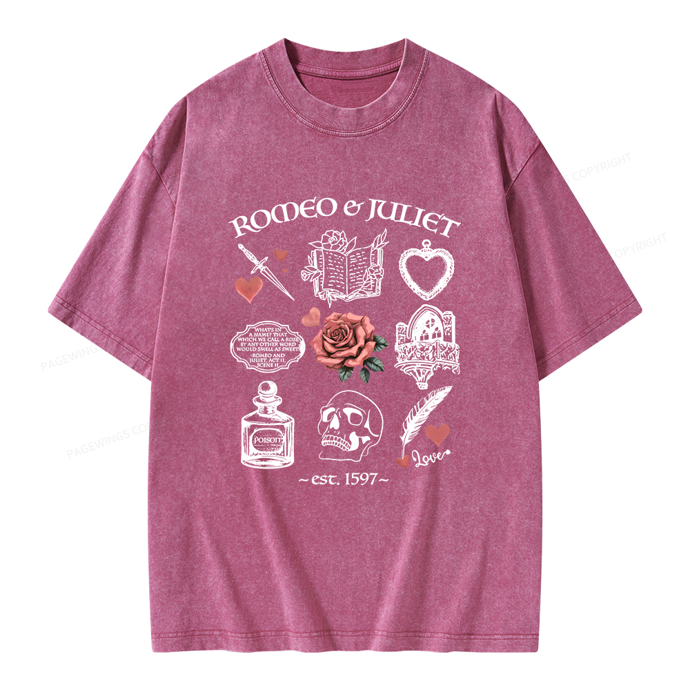Pagewings Romeo and Juliet Unisex Washed T-shirt