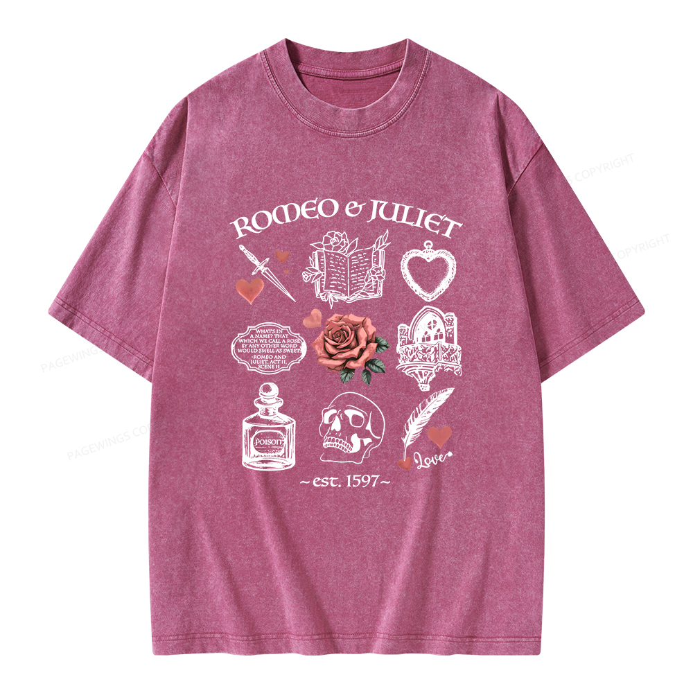 Pagewings Romeo and Juliet Unisex Washed T-shirt