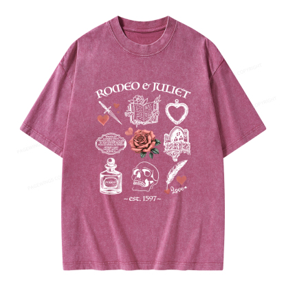 Pagewings Romeo and Juliet Unisex Washed T-shirt