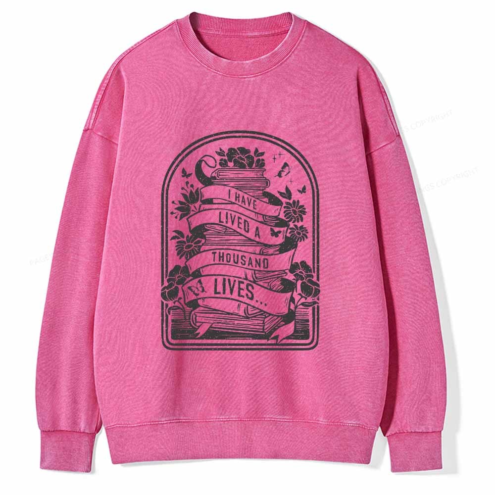 Pagewings Literature Shirt for Bibliophiles Unisex Washed Sweatshirt