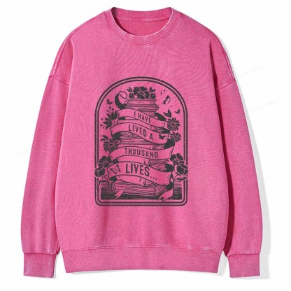 Pagewings Literature Shirt for Bibliophiles Unisex Washed Sweatshirt