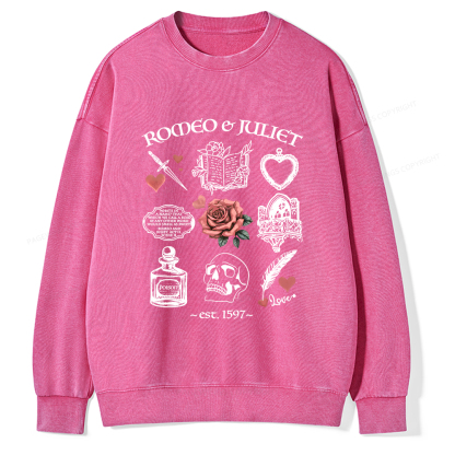 Pagewings Romeo and Juliet Unisex Washed Sweatshirt