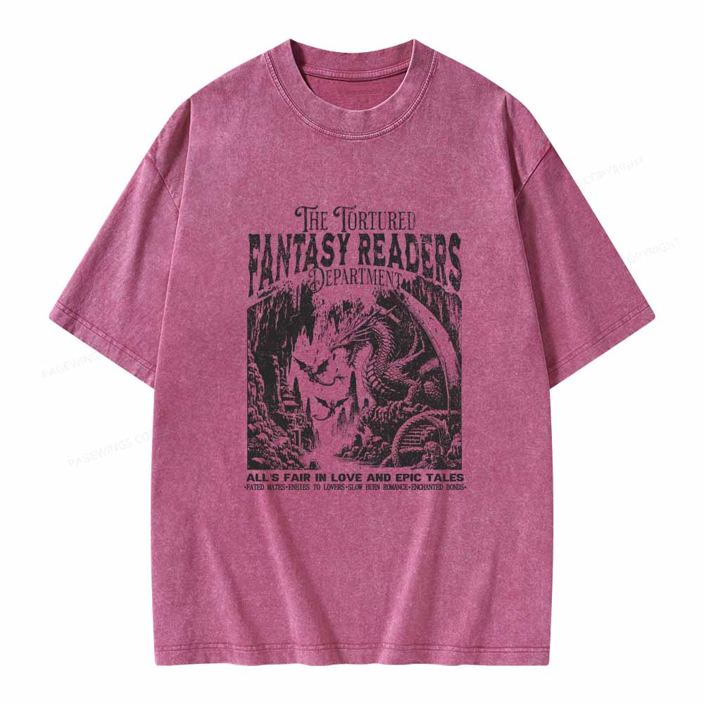 Pagewings Fantasy Reader Shirt Unisex Washed T-shirt