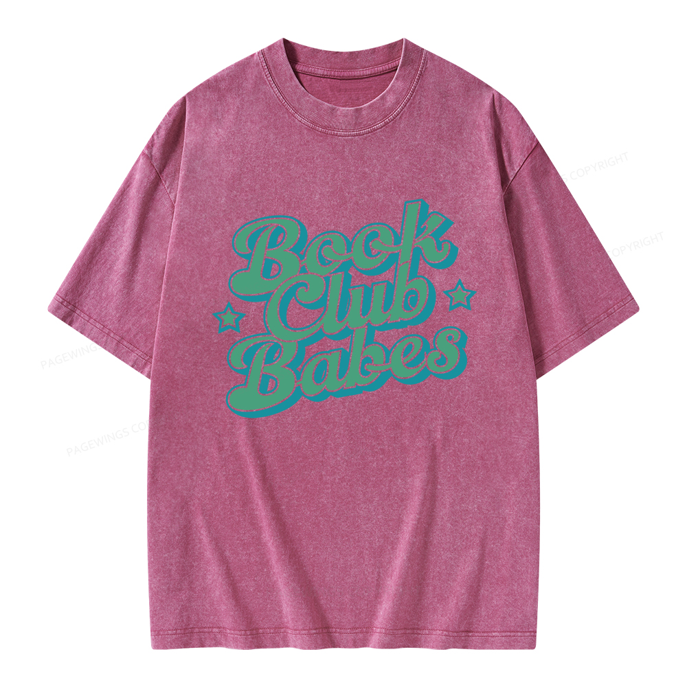 Pagewings Book Club Babes Unisex Washed T-shirt